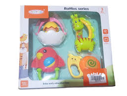Pack of 4 Baby Rattles Series