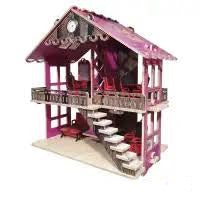 Foldable Kids Wooden Doll House