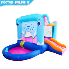 3 in 1 Elephant Theme Jumping Castle With Slide