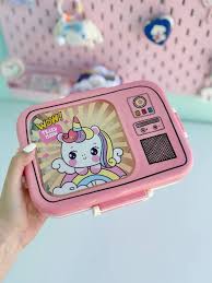 Pink Unicorn Theme Lunch Box