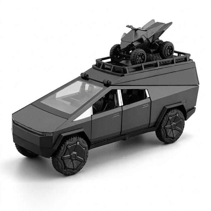 Diecast Tesla Cyber Truck with Quartz Metal Bike