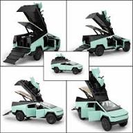 Diecast Tesla Cyber Truck with Quartz Metal Bike
