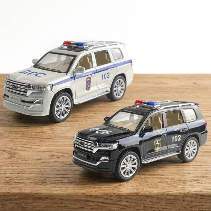Diecast Toyota Land Cruiser Police Jeep with Light & Sound