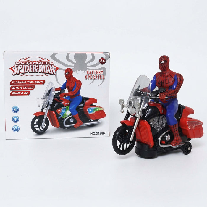 Musical Spider-Man Motorcycle with Light