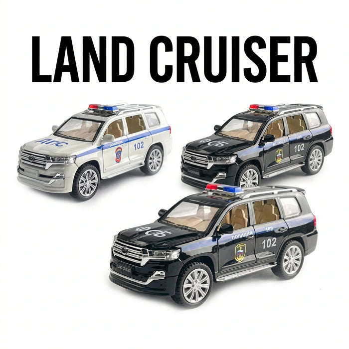 Diecast Toyota Land Cruiser Police Jeep with Light & Sound