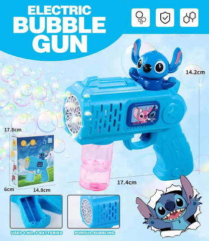 Stitch Cartoon Bubble Gun with Light & Sound