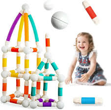 Flexible Magnetic Tube Blocks 57 Pieces