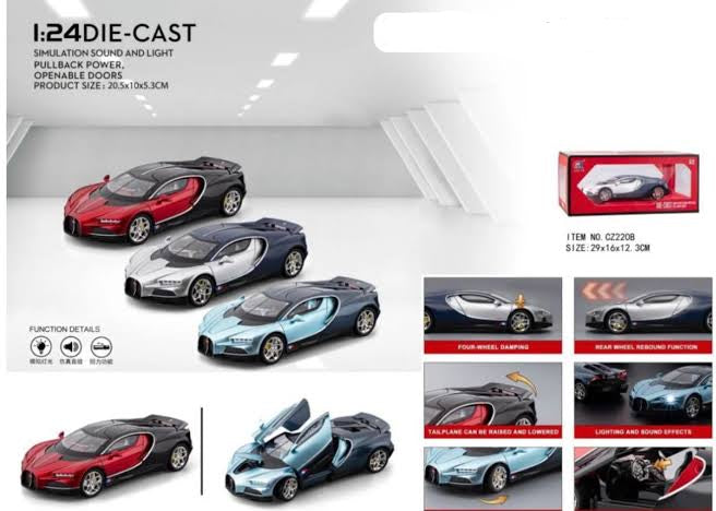 Diecast Bugatti Tourbillon Car with Light & Sound