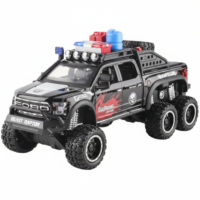 Diecast 6x6 Ford F-150 Beast Raptor Spray Truck