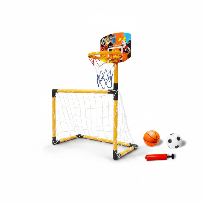 2-in-1 Soccer Goal & Basketball Play Set