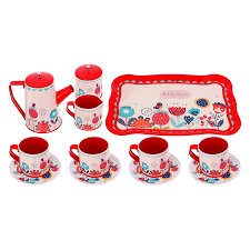 Red garden Design Coffee Set