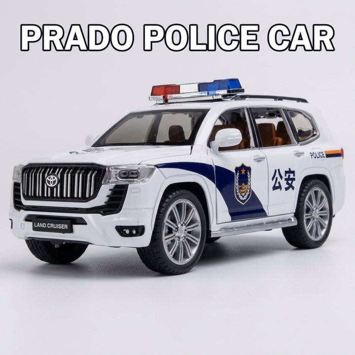 Diecast Toyota Prado Police Car with Light & Sound