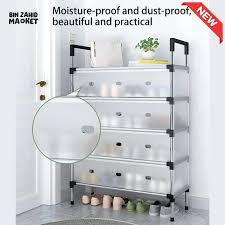 4 Layer Dustproof Shoe Organizer Rack