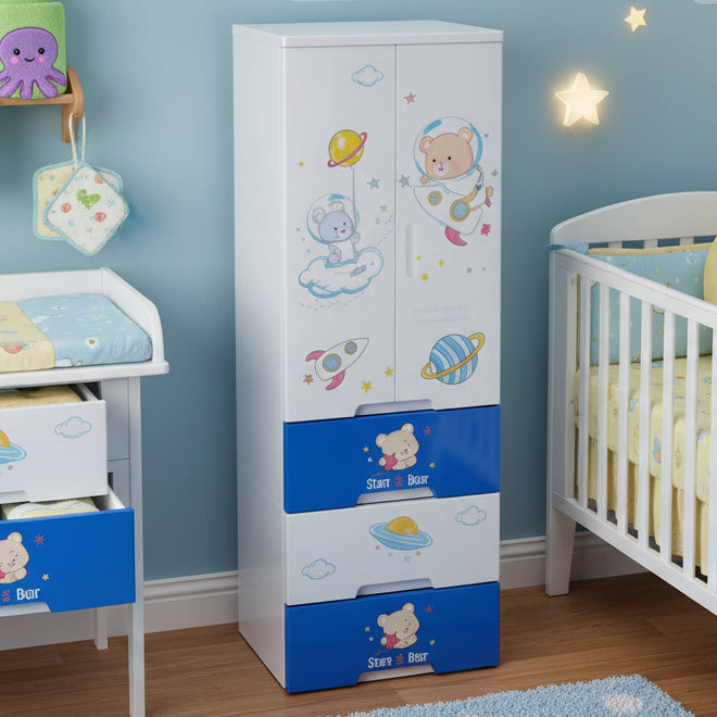 Phoenix Stars & Bear Kids Storage Wardrobe