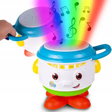 Cute Hand Held Drum with Light & Sound