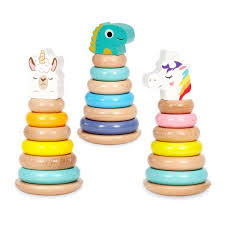 Unicorn Theme Wooden Rainbow Tower