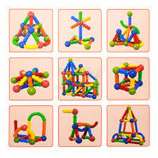 Magnetic Building Blocks Set of 64 Pieces