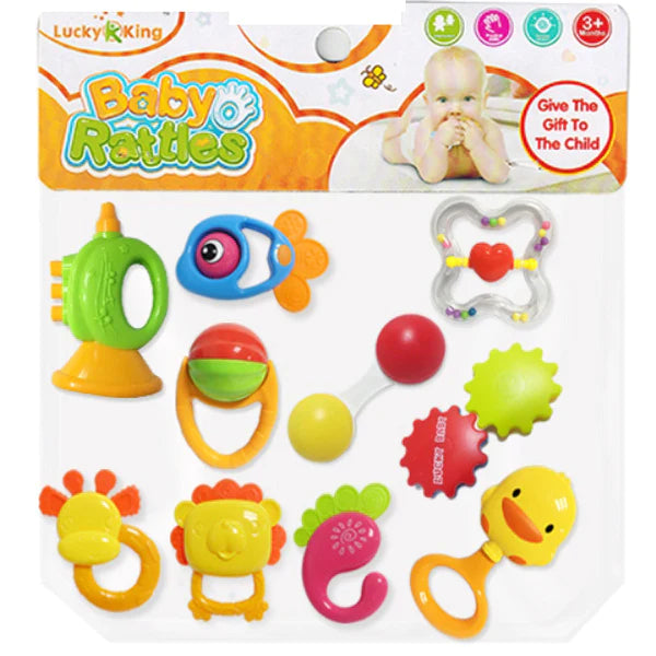 Pack of 10 Interesting Baby Rattle Set