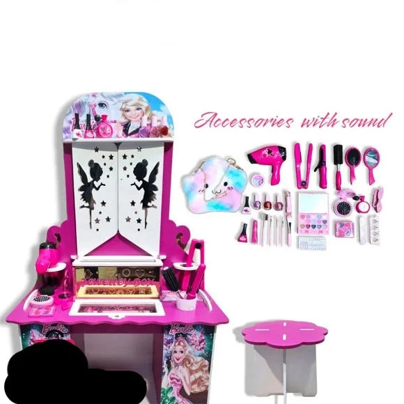 Portable Wooden Dressing Table Set