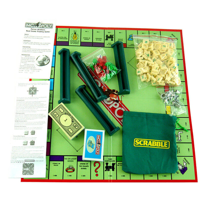 2 in 1 Scrabble Monopoly