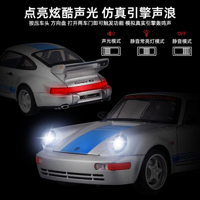 Diecast Porsche 911 Carrera Car with Light & Sound