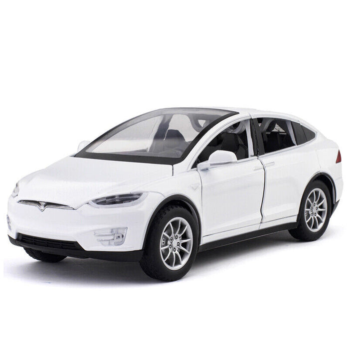 Diecast Metal Body Tesla X Model with Spraying Features