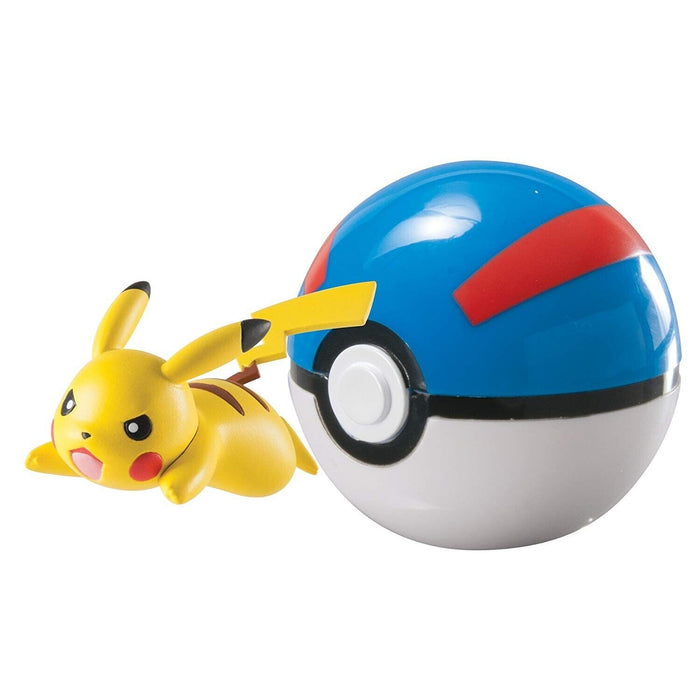 Pokémon Tommy Clip N Carry Poke ball Pikachu & Repeat Ball Figure Set