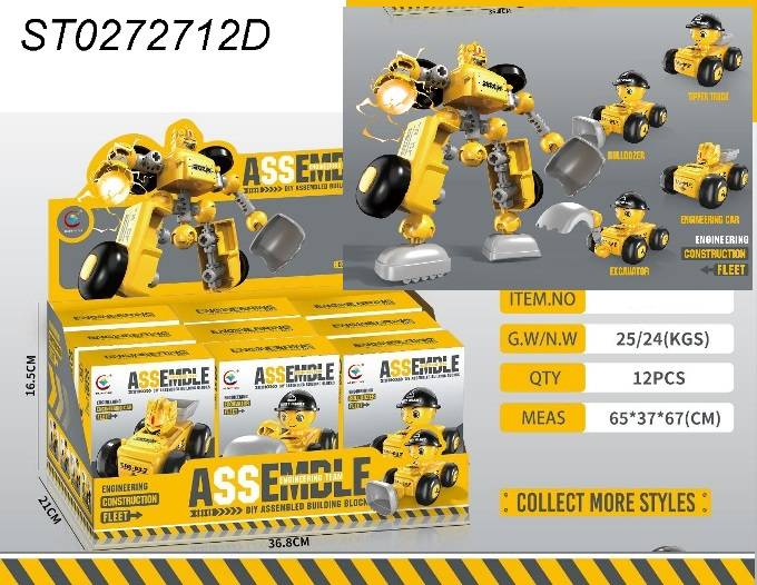 5-in 1 Consruction Vehicle Transforming Robot