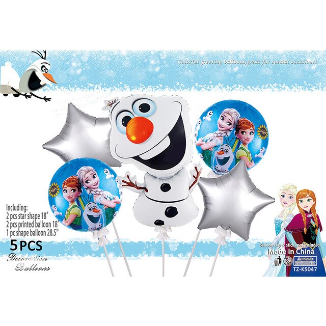 5 in 1 Baby Frozen Theme Foil Balloons