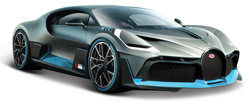 Maisto Bugatti DIVO in Charcoal Grey & Blue Diecast Scale 1/24