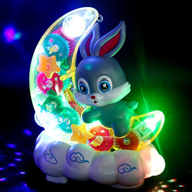 Transparent Gear Moon Rabbit With Light & Sound
