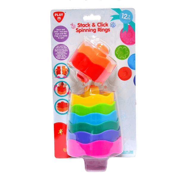 PlayGo Stack and Click Spinning Rings Toy for Toddlers HT