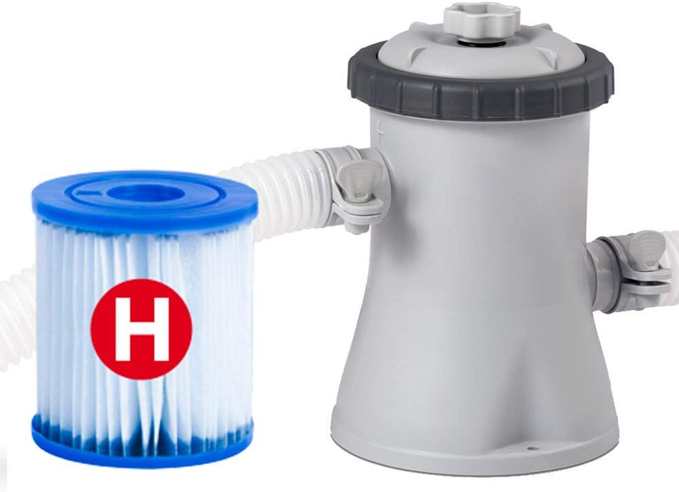 Intex 28604 530 GPH 220 - 240 V Cartridge Filter Pump - Grey