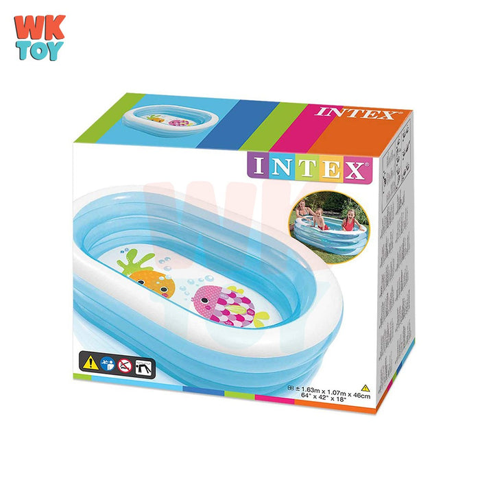 Intex 57482 Inflatable Oval Fish Printed Kiddie Pool