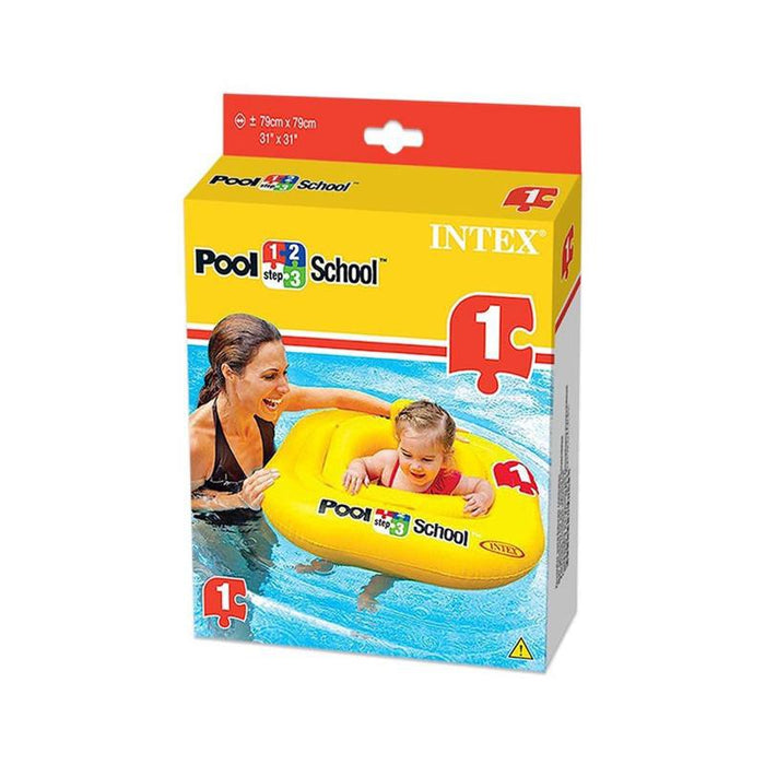 Summer Fun Water Play Entertainment INTEX 56587 Swimming School 2 Air Chamber Safety Baby Float Children's Seat Swimming Circle