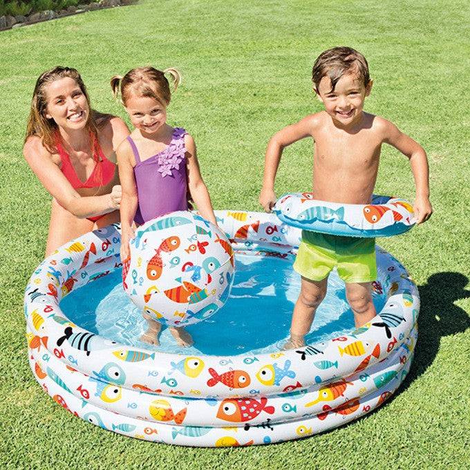 INTEX 59469 Fish Bowl Pool 3 Ring Inflatable Baby