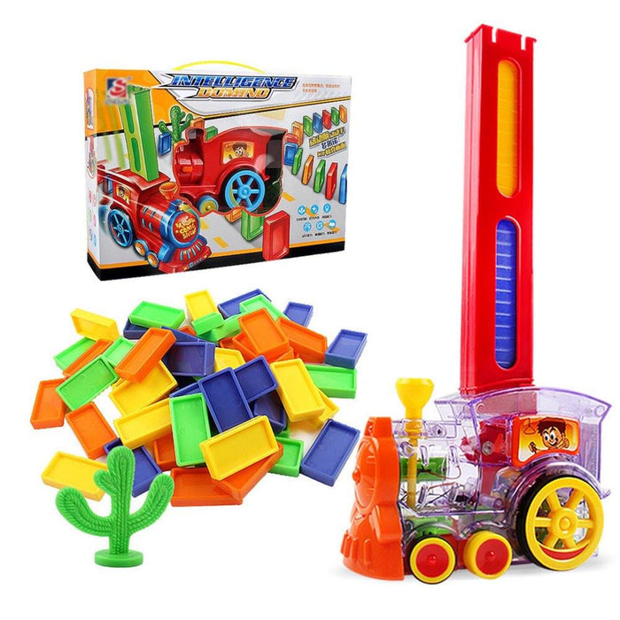 Electric Domino Train Set 100 Pieces with Light and Sound_