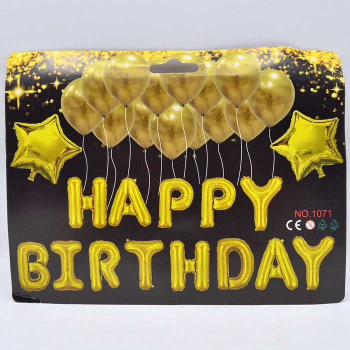 Happy Birthday Foil Balloons Pack