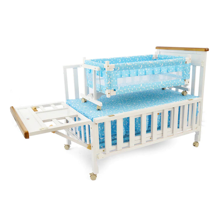 Happy Baby Wooden Cot with Mosquito Net