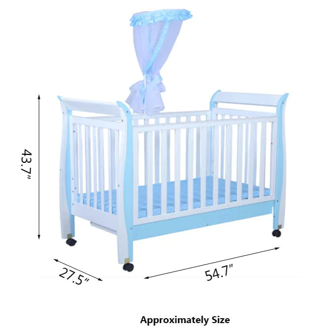 Baby Wooden Cot Blue