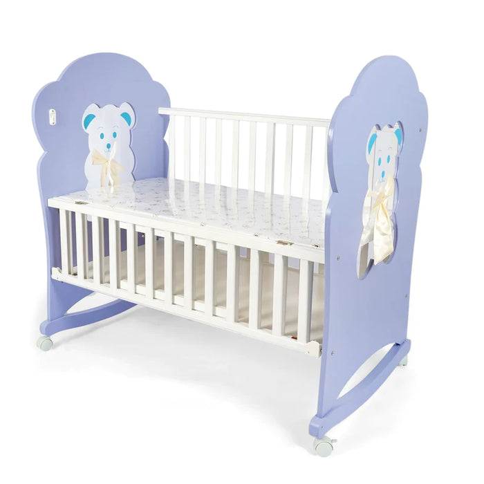 Teddy Bear Theme Baby Wooden Cot