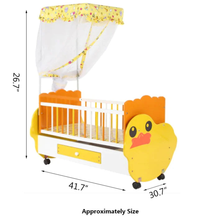 Duck Theme Baby Wooden Cot