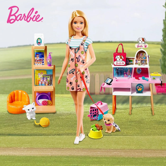 Barbie Doll and Pet Boutique Playset GRG90