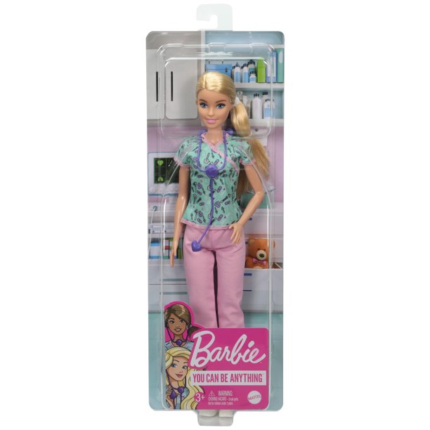 Barbie Nurse Blonde Doll GTW39