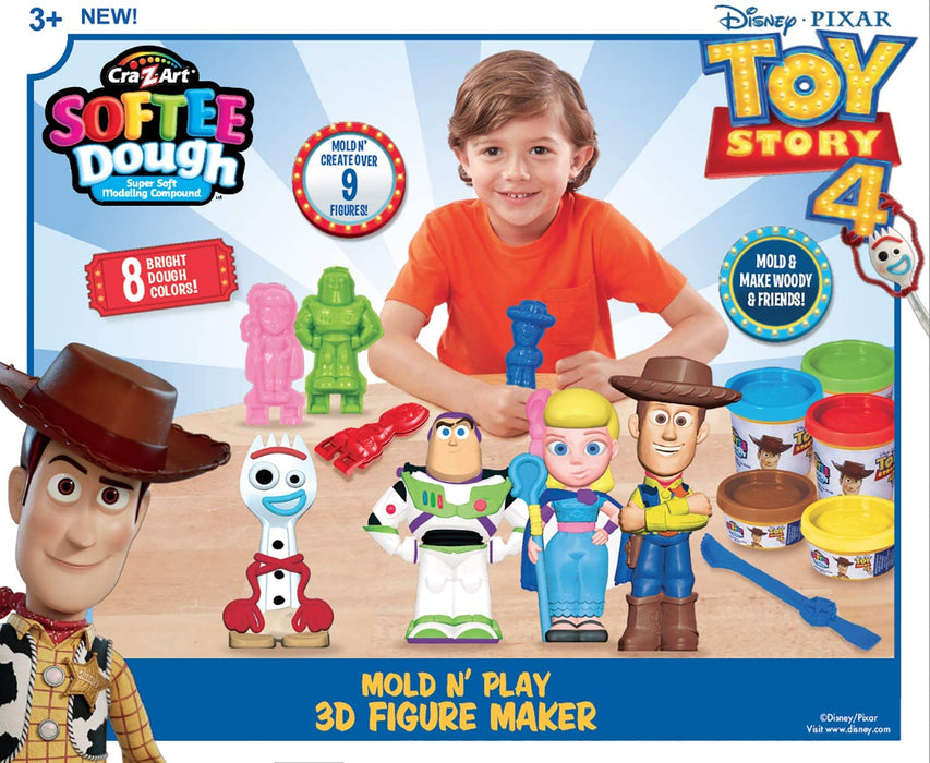 Cra-Z-Art Disney Toy Story 4 Softee Dough 3D Mold N Play Figure Maker