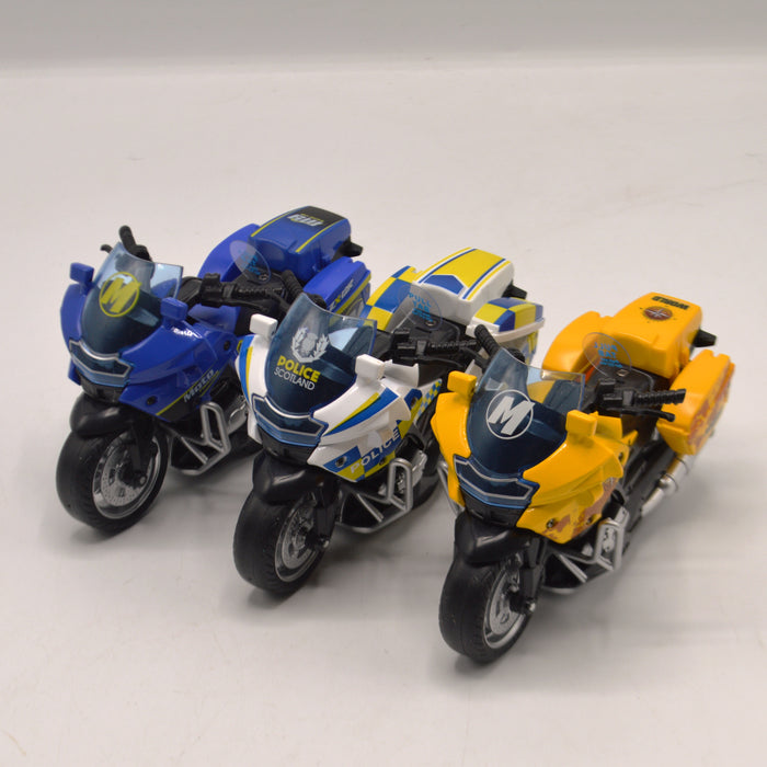 Diecast Metal Body Police Bike with Light and Sound