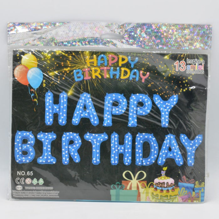 Happy Birthday 13 Letter Heart Foil Balloons