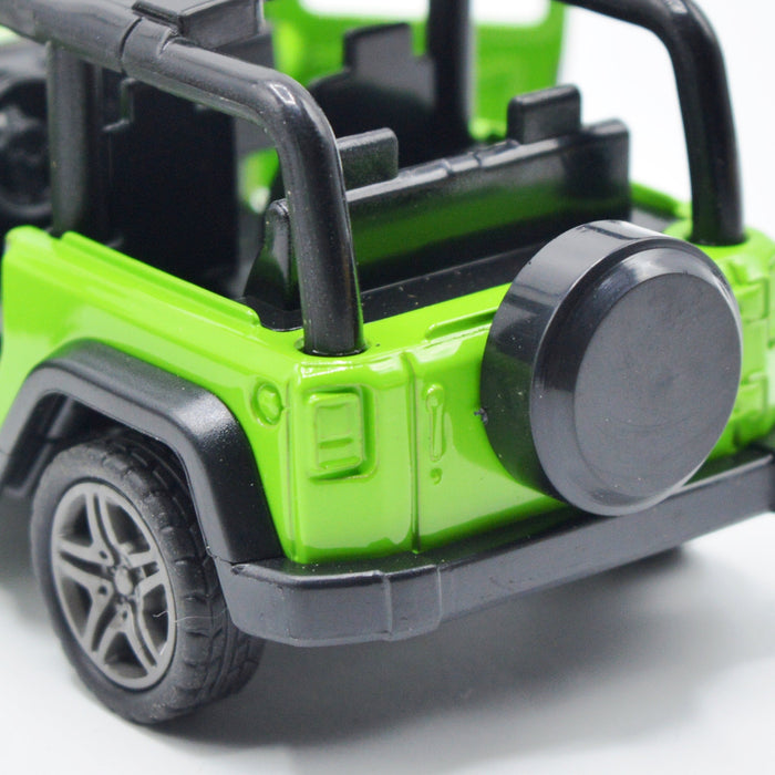 Diecast Metal Body Wrangler Jeep Open Top with Light & Sound