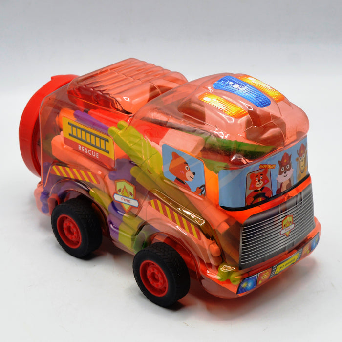 Fire Rescue Building Blocks Car