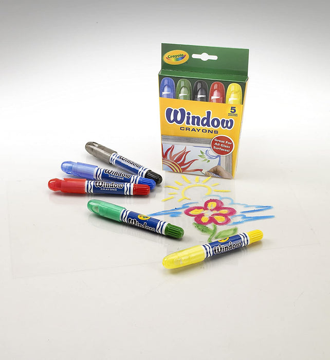 Crayola Window Crayons 5 Classic Colours for Kids